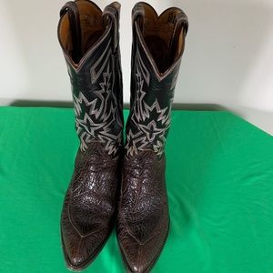 Tony Lama Sea Turtle Boots Brown